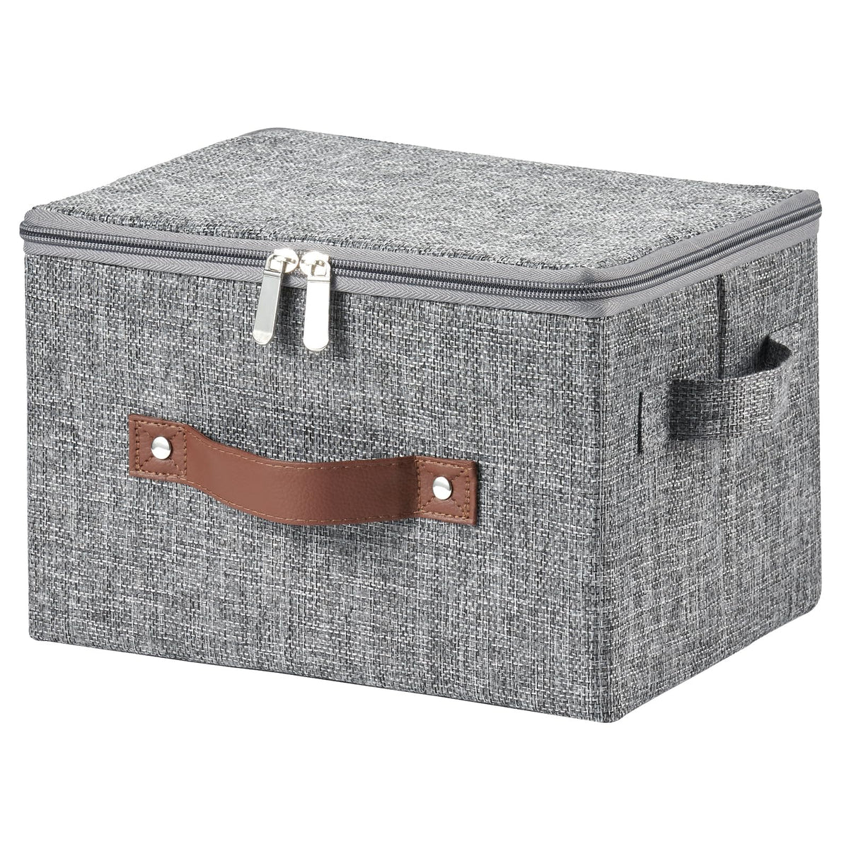 Storage Bins with Zipper Lids Decorative Lidded Baskets Boxes