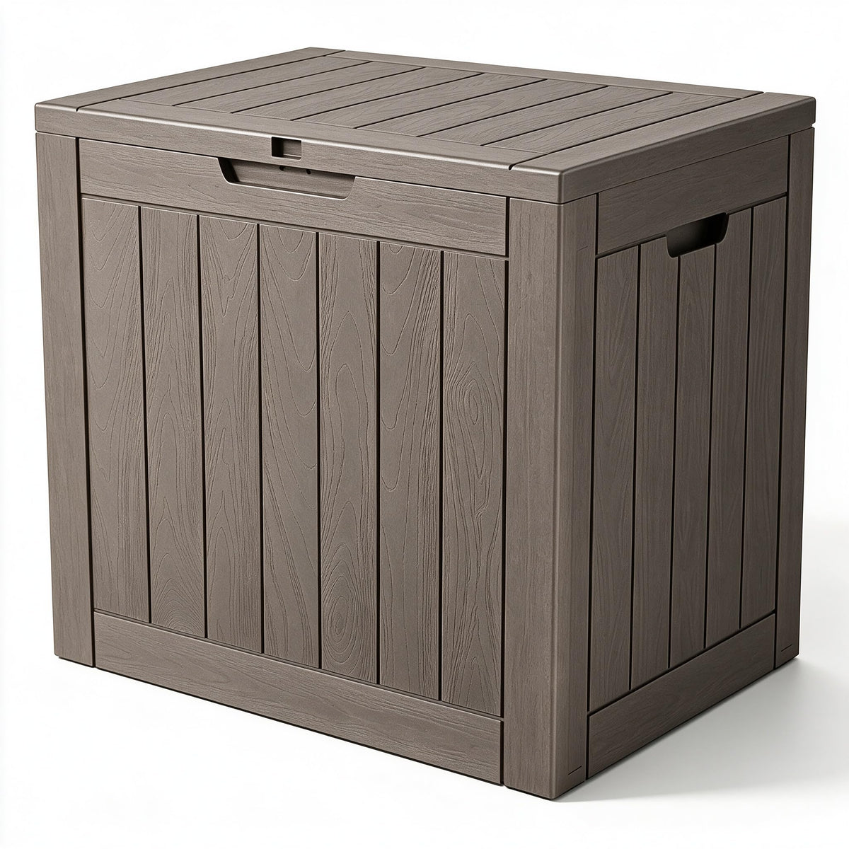 33 Gal Outdoor Storage Box Waterproof Lockable,Deck Box, Charcoal Black