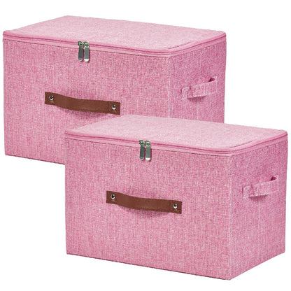 Storage Bins with Zipper Lids Decorative Lidded Baskets Boxes