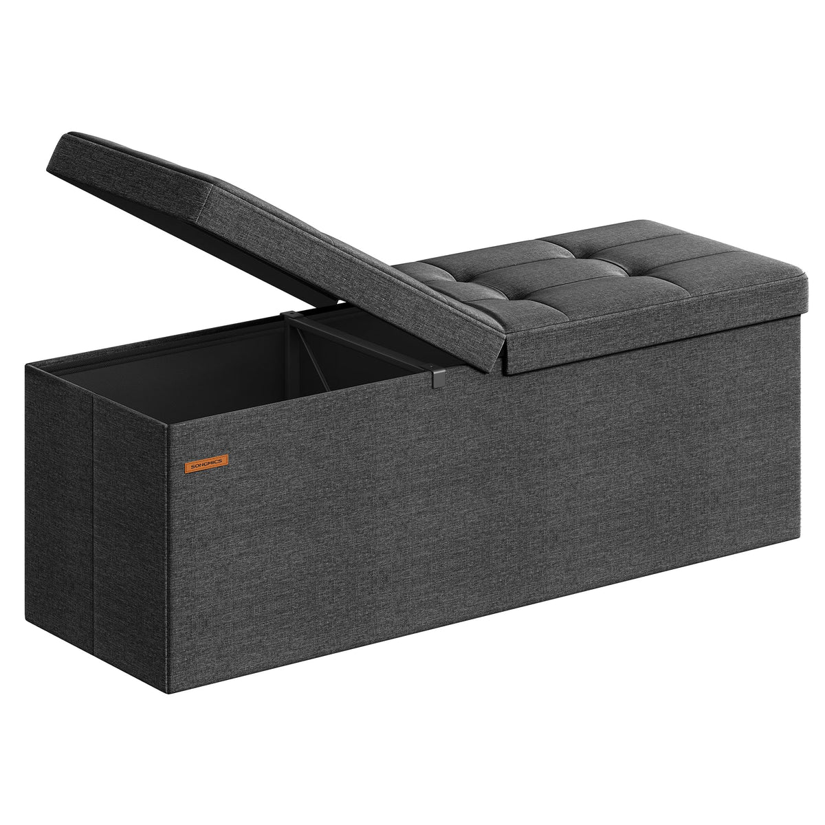 SONGMICS 30 Inches Folding Storage Ottoman Bench, Load 660 lb