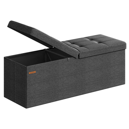 SONGMICS 30 Inches Folding Storage Ottoman Bench, Load 660 lb