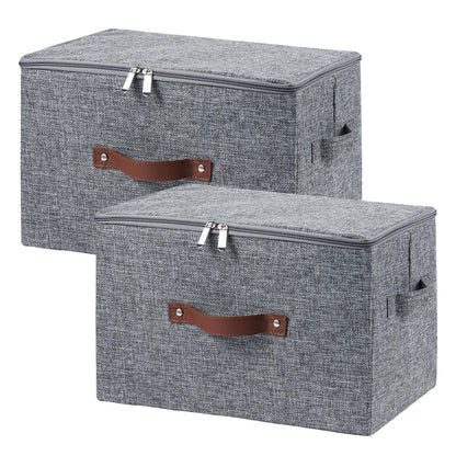 Storage Bins with Zipper Lids Decorative Lidded Baskets Boxes
