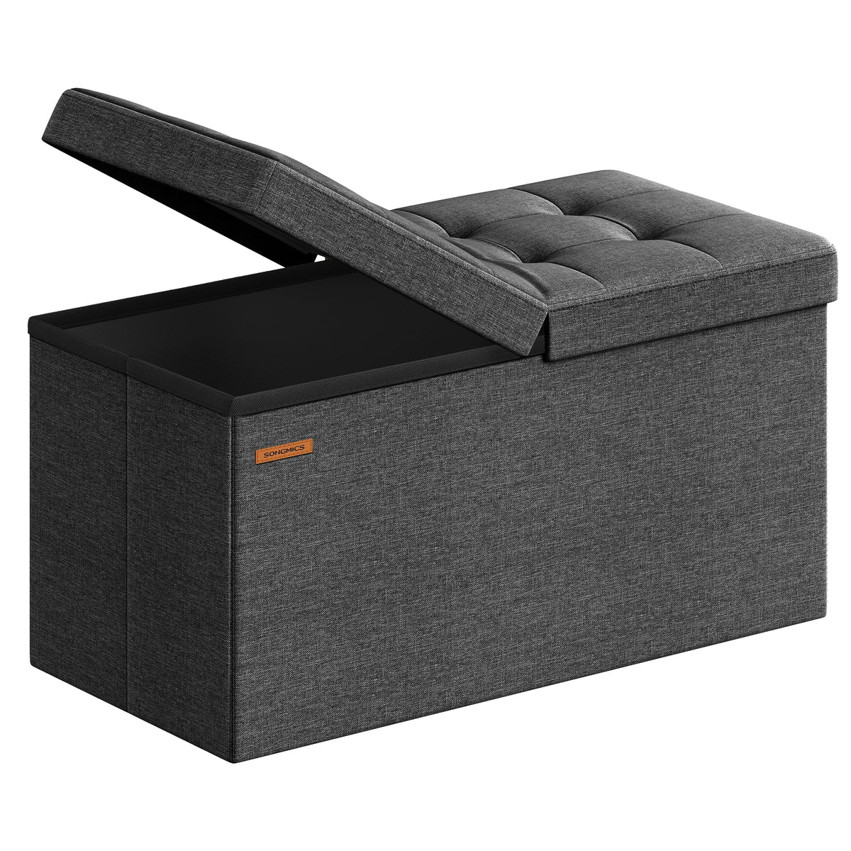 SONGMICS 30 Inches Folding Storage Ottoman Bench, Load 660 lb
