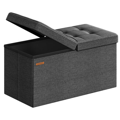 SONGMICS 30 Inches Folding Storage Ottoman Bench, Load 660 lb