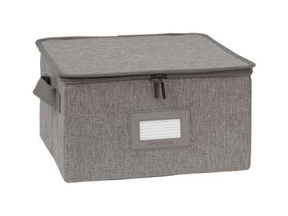 Covermates Dish Storage Box Set, 8"W x 8"D x 7"H, Red Heather