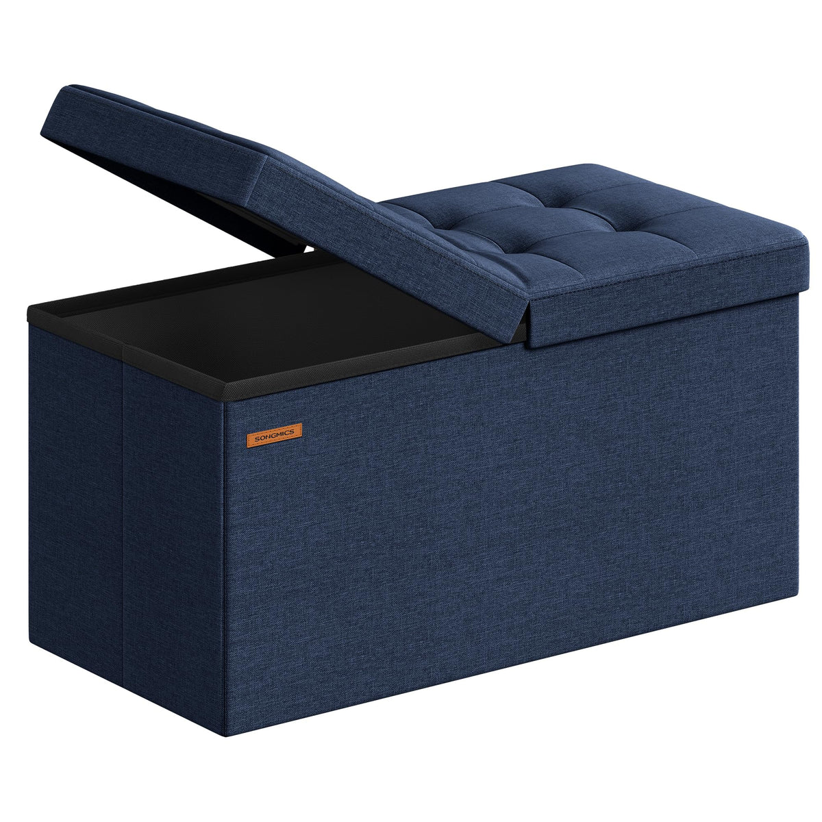 SONGMICS 30 Inches Folding Storage Ottoman Bench, Load 660 lb