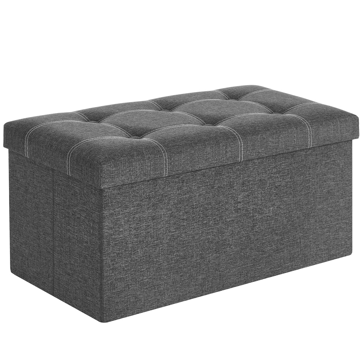 SONGMICS 30 Inches Folding Storage Ottoman Bench, Load 660 lb
