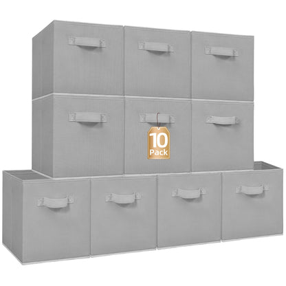 STORAGE MANIAC Storage Cubes, 11 Inch 6 Pack Collapsible Fabric Shelf Bins