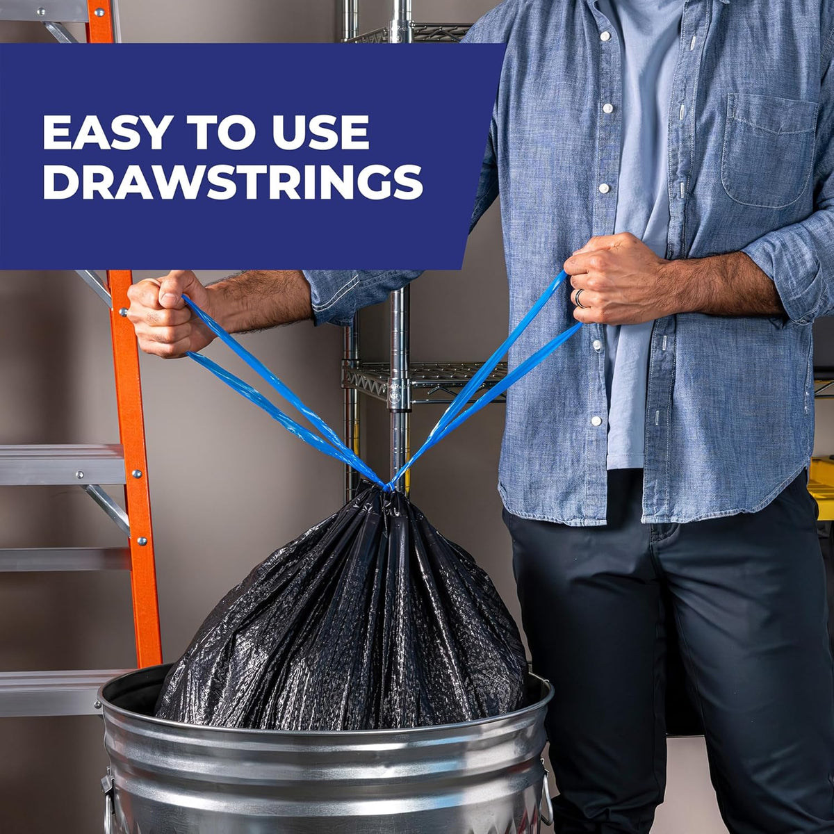 Hefty Ultra Strong 30 Gal Large Trash Bags, Fabuloso Watermelon, 50ct