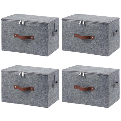 Storage Bins with Zipper Lids Decorative Lidded Baskets Boxes